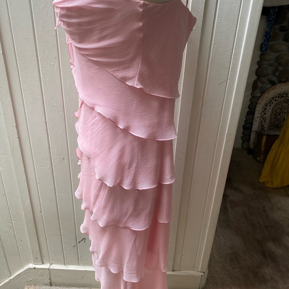 Pink Strapless Ruffle Dress - Picture 4 of 8